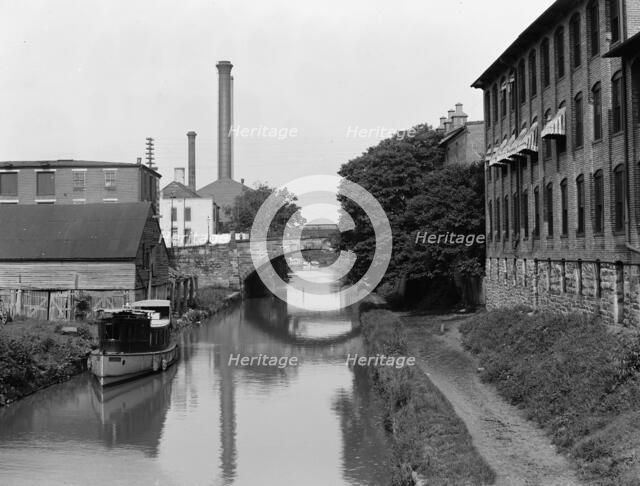 C & O canal at 31st Street, Washington, D.C., c.between 1910 and 1920. Creator: Unknown.