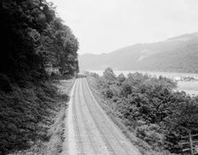 C. & O. Ry. [i.e. Chesapeake and Ohio Railway] at Sandstone Falls, W. Va., c.between 1910 and 1920. Creator: Unknown