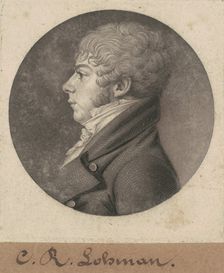C. R. Lohman, 1803. Creator: Charles Balthazar Julien Févret de Saint-Mémin