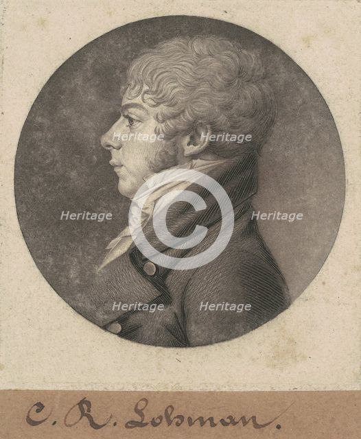 C. R. Lohman, 1803. Creator: Charles Balthazar Julien Févret de Saint-Mémin.