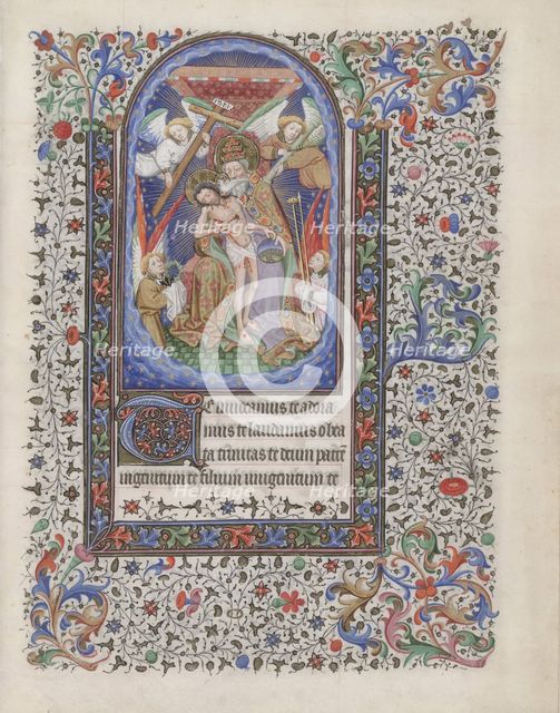 Gnadenstuhl (Book of Hours), 1440-1460. Artist: Bedford Master (active 1405-1465)