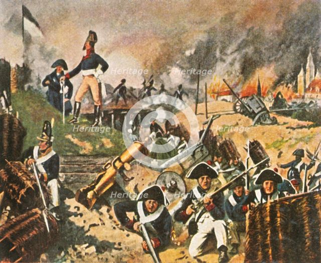 Gneisenau and Nettelbeck on the ramparts of Kolberg, 1807, (1936). Creator: Unknown.