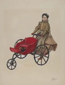 Go-Cart and Doll, 1935/1942. Creator: Beverly Chichester