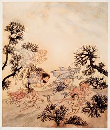 Go charge my goblins that they grind their joints with dry convulsions, illustration from The Tempe