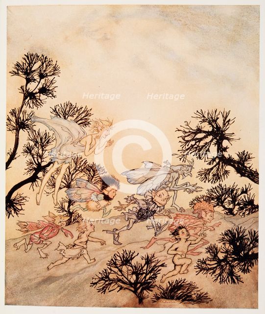 Go charge my goblins that they grind their joints with dry convulsions, illustration from 'The Tempe