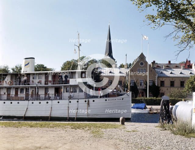 Göta Canal and the steamer 'Juno', Motala, Sweden, 1971. Artist: Torkel Lindeberg