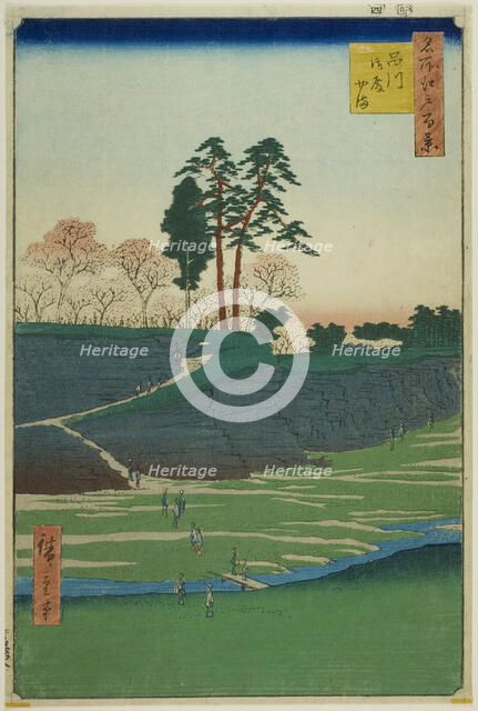 Goten Hill at Shinagawa (Shinagawa Gotenyama), from the series "One Hundred Famous..., 1856. Creator: Ando Hiroshige.