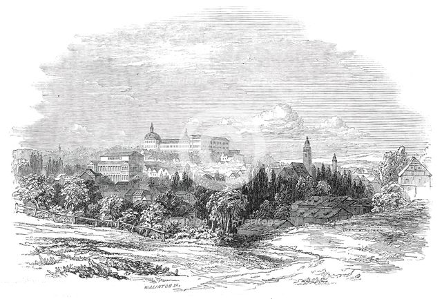 Gotha - from His Royal Highness Prince Albert's drawing, 1845. Creator: W. J. Linton.