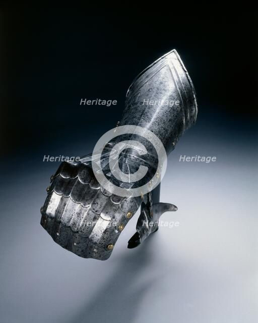 Gothic Mitten Gauntlet for the Right Hand, c.1490. Creator: Unknown.