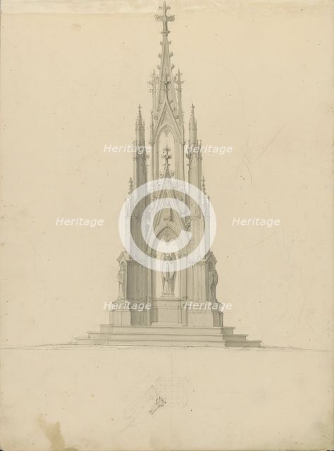 Gothic monument, c.1850. Creator: Petrus Josephus Hubertus Cuypers.
