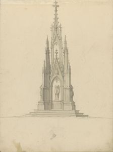 Gothic monument, c.1850. Creator: Petrus Josephus Hubertus Cuypers