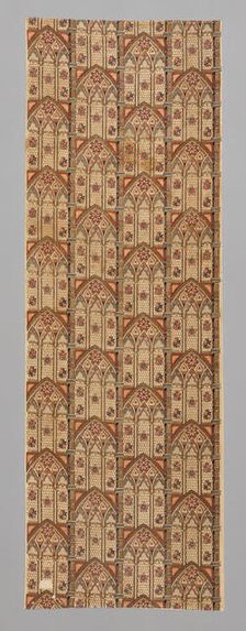 Gothic Arches (Furnishing Fabric), England, 1830/35. Creator: Unknown