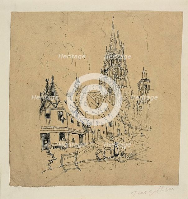 Gothic Cathedral, n.d. Creator: Rodolphe Bresdin.