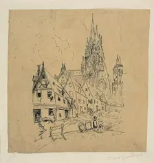 Gothic Cathedral, n.d. Creator: Rodolphe Bresdin