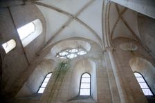 Gothic ceiling and windows, Monastery of Alcobaca, Alcobaca, Portugal, 2009. Creator: Samuel Magal