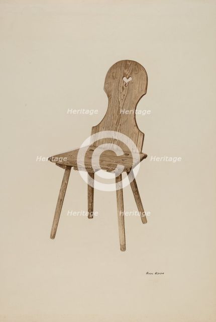 Gothic Chair, c. 1940. Creator: Rosa Rivero.