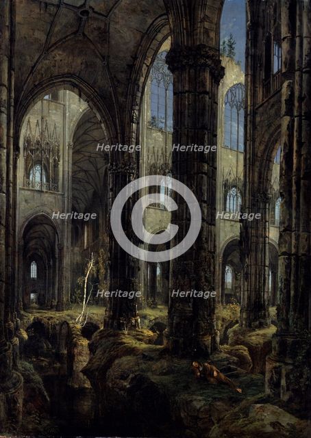 Gothic Church Ruins, 1826. Artist: Blechen, Carl (1798-1840)