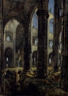 Gothic Church Ruins, 1826. Artist: Blechen, Carl (1798-1840)