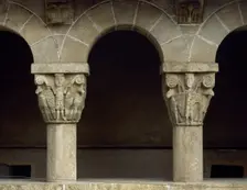 Gothic cloister, Royal Monastery of Saint Mary of Pedralbes, Barcelona, Catalonia, Spain, 1995. Creator: LTL