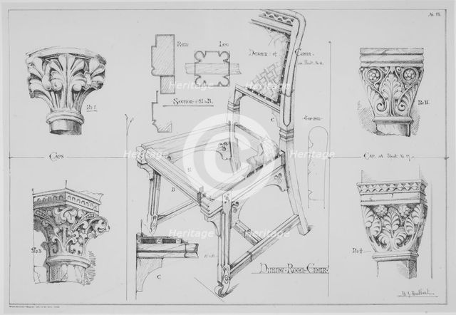 Gothic Forms Applied to Furniture, Metal Work and Decoration for Domestic Purposes, 1867. Creators: Maclure, Macdonald, Macgregor, S. Ayling.