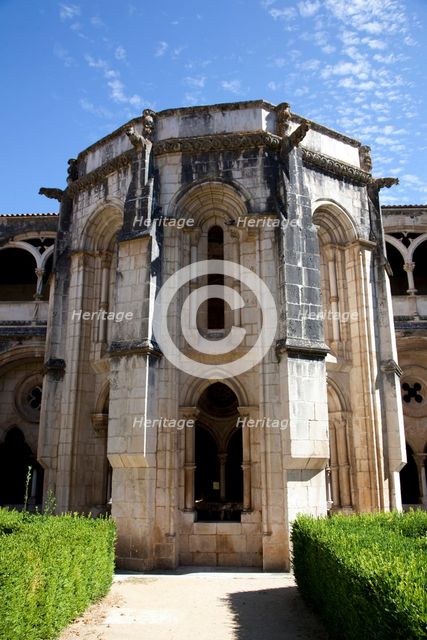 Gothic fountain hall inside the cloisters, Monastery of Alcobaca, Alcobaca, Portugal, 2009. Artist: Samuel Magal