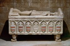 Gothic tomb of the Guimera family, Church of San Miguel, Ciutadilla, Catalonia, Spain, 1999. Creator: LTL