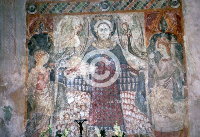 Gothic wall painting in St James' church in Koszeg, Hungary, 15th century. Artist: Unknown