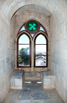 Gothic window, Beja Castle, Beja, Portugal, 2009. Creator: Samuel Magal
