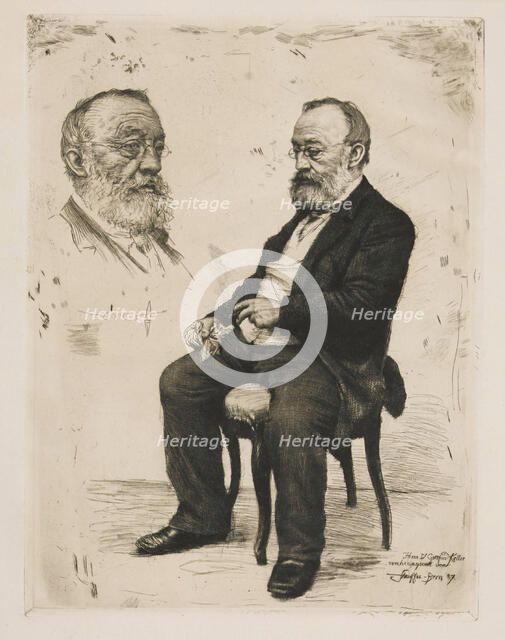 Gottfried Keller, . Creator: Stauffer-Bern; Karl (1857-1891).
