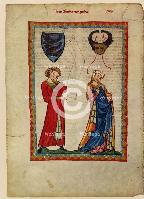 Gottfried von Neifen (From the Codex Manesse), Between 1305 and 1340. Artist: Anonymous  
