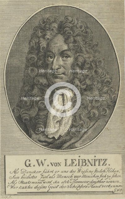 Gottfried Wilhelm Leibniz (1646-1716) , c. 1710. Creator: Anonymous.