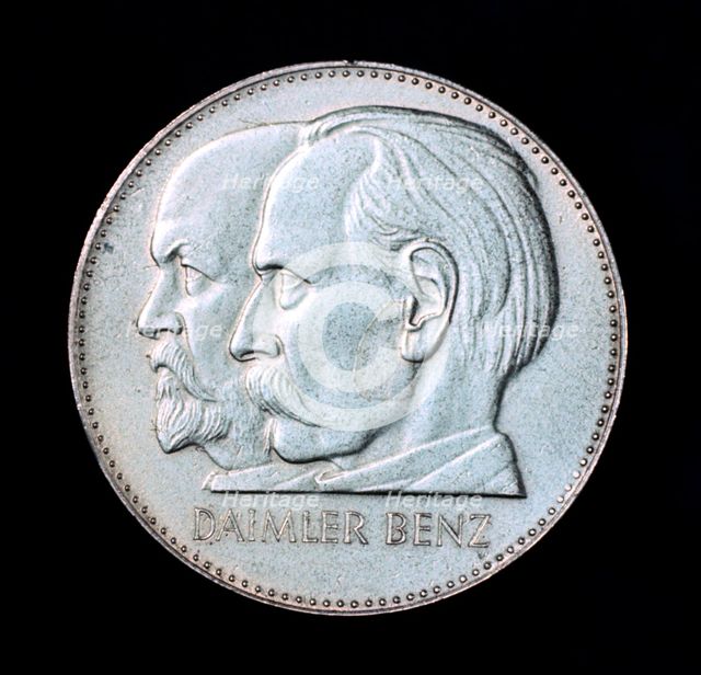 Gottlieb Daimler and Karl Benz, German motor industry pioneers, 1961. Creator: Unknown.