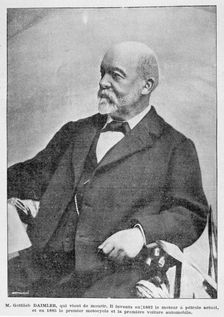 Gottlieb Daimler, German industrial pioneer, 1900. Creator: Unknown