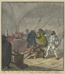 Götz von Berlichingen in the town hall in Heilbronn, c1813-1814. Creator: Carl Philipp Fohr