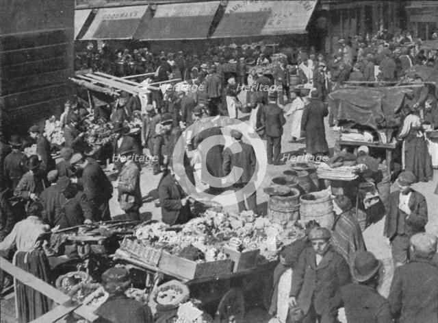 Goulston Street on Sunday morning, London, c1901 (1901). Artist: Unknown.