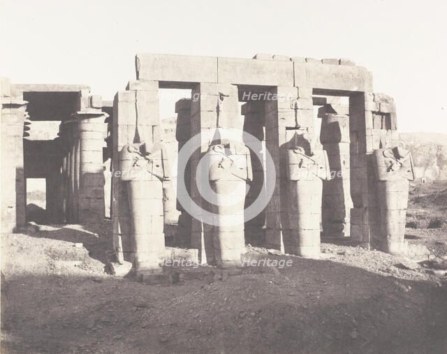 Gournah (Thèbes), Palais Dit le Memnonium, 1851-52, printed 1853-54. Creator: Félix Teynard.