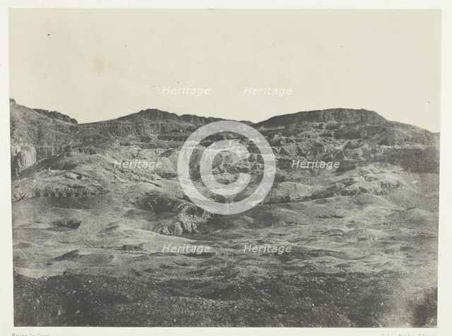 Gournah, Nécropole de Thèbes; Thèbes, 1849/51, printed 1852. Creator: Maxime du Camp.