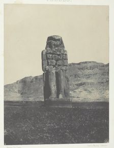 Gournah, Statue de Memnon; Thèbes, 1849/51, printed 1852. Creator: Maxime du Camp