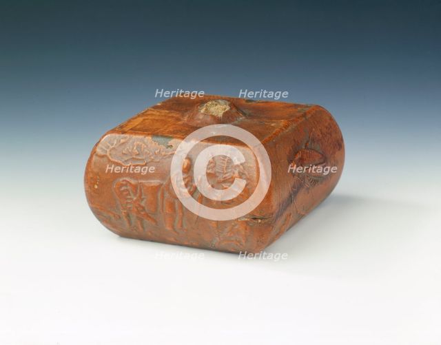 Gourd moulded to the shape of a cube, China, mid-18th century. Creator: Unknown.