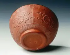 Gourd-moulded bowl with lacquer interior, China, c1736-c1795. Creator: Unknown
