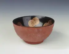 Gourd-moulded bowl with lacquer interior, China, c1736-c1795. Creator: Unknown