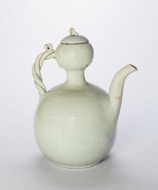 Gourd-Shaped Ewer with Twisted Handle, Korea, Goryeo dynasty (918-1392), mid-12th century. Creator: Unknown