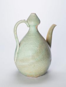 Gourd-Shaped Ewer with Lotus Flowers, Korea, Goryeo dynasty, late 12th/early 13th century. Creator: Unknown