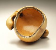 Gourd-Shaped Sake Cup, Mid-19th century. Creator: Ohara Mitsuhiro