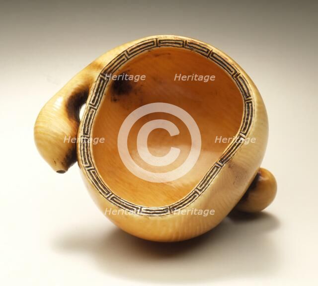 Gourd-Shaped Sake Cup, Mid-19th century. Creator: Ohara Mitsuhiro.