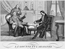 Gout and the Spider c1835. Creator: Anon