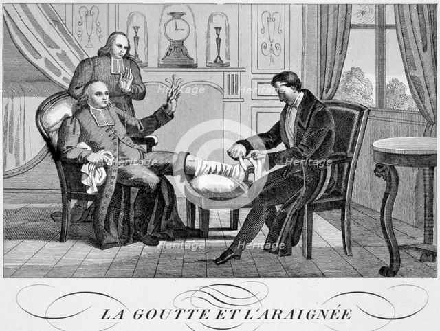 'Gout and the Spider', c1835. Creator: Anon.
