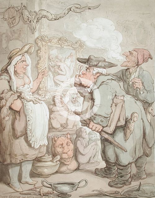 Gouty Gulston The Antiquarian At Antwerp, 1797. Creator: Thomas Rowlandson.