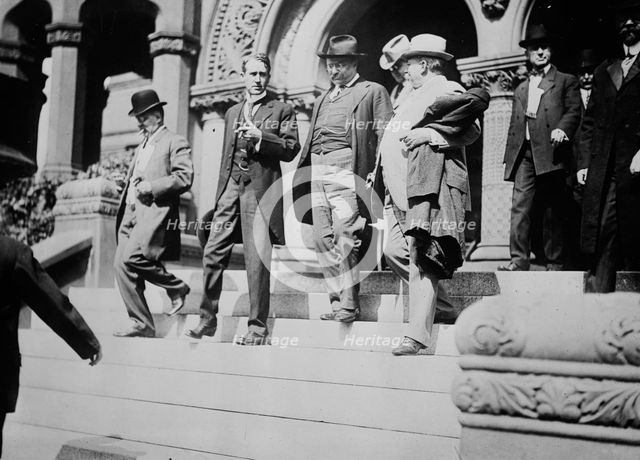 Gov. Hadley [and] T.Roosevelt, between c1910 and c1915. Creators: Bain News Service, George Graham Bain.