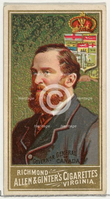 Governor General of Canada, from World's Sovereigns series (N34) for Allen & Ginter Cigare..., 1889. Creator: Allen & Ginter.